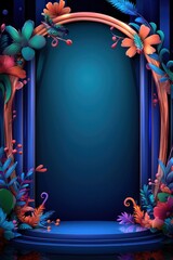 Aufkleber - Floral archway podium backdrop
