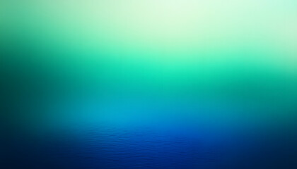 Poster - Blue green gradient background with a smooth transition and grainy texture effect.