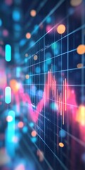 Poster - Abstract Visual Representation of Data Analytics with Colorful Graphs and Waves in a Digital Environment
