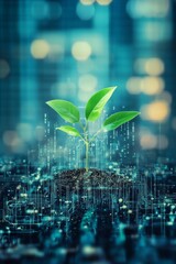 Poster - New Growth Emerging from Soil with Digital Data Visualization in a Modern Urban Environment
