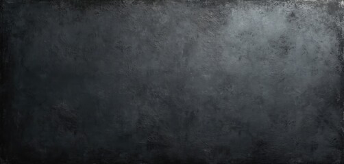 Poster - Gritty black grunge surface texture. Rough textured old chalkboard dark stone background. Weathered blackboard style gray slate. Empty blank wall, floor or board. Design element.