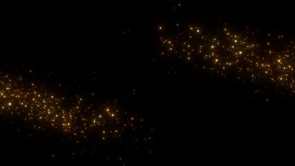 Wall Mural - sparkling golden glitter light particles background video.