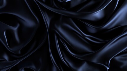 Poster - Luxury velvet texture inviting touch and elegance in deep black tones Generative AI