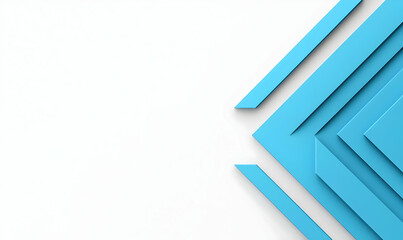 Poster - Abstract Blue Geometric Shapes with Clean White Background Design