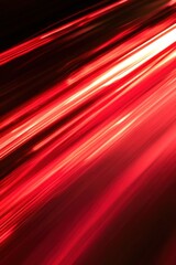 Poster - Abstract red light trails creating a dynamic motion effect in a dark background