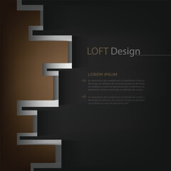 Poster - Vector background with spaces for text design