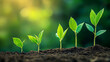 © Tahsin - Growing green seedlings in rich soil nature spring growth eco life plant young small fresh earth