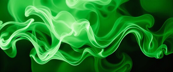 Poster - ethereal green vapor illustration