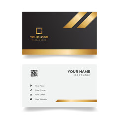 Elegant gold-accented business card design on white background