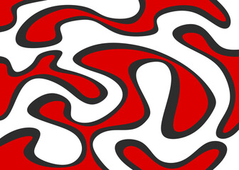 Poster - Abstract background with wavy line pattern. Simple oil painting pattern