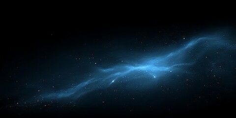 abstract blue nebula in dark space.