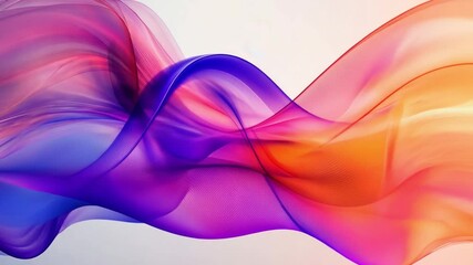 Poster - fluid color wave: abstract artistic flowing waves of vibrant colors cascade gracefully, evoking a se
