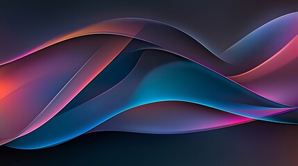 Poster - Vibrant Abstract Wave Design Background