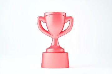 Fototapete - 3D icon showing success and accomplishment, with sleek 3D lines and white background.