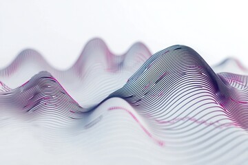 Fototapete - 3D line icon for data charts used in visualizing analytics on solid white background.
