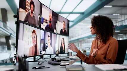 Aufkleber - Video Conference Call. Remote Virtual Meeting