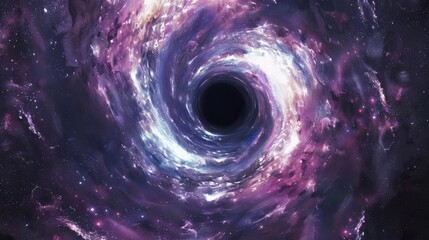 Wall Mural - Abstract black hole with a swirling nebula and stars, Black hole abstract in the universe with a supernova explosion.
