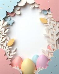 Aufkleber - a colorful Easter eggs decorated in a floral arrangement