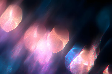 Poster - Background of neon dark lens flare lights. Abstract image