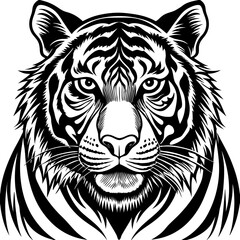 Wall Mural - ai-generated vector illustration of a tiger