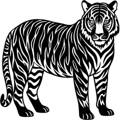 Wall Mural - ai-generated vector illustration of a tiger