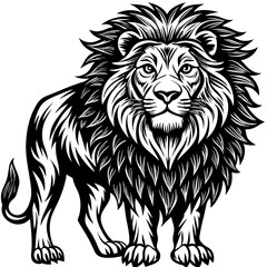 Wall Mural - ai-generated vector illustration of a lion