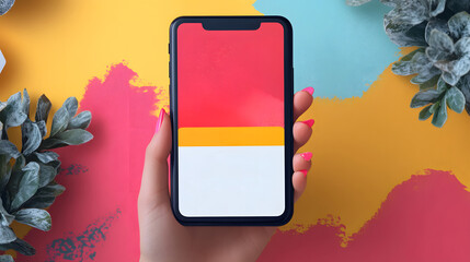 Mobile application purchase confirmation screen, flat vector, colorful and engaging layout