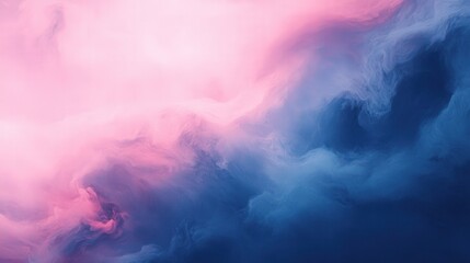 Poster - soft pastel clouds blend seamlessly in a serene sky, evoking calmness and tranquility