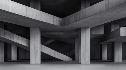 Poster - Exploring the intricate patterns of reinforced concrete's architectural beauty Generative AI
