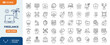 © Cetacons - Freelance icon set. Contains icons related to home office technology, remote work, working from home, freelance business, online job. Outline Icon Collection. Vector illustration. Editable stroke