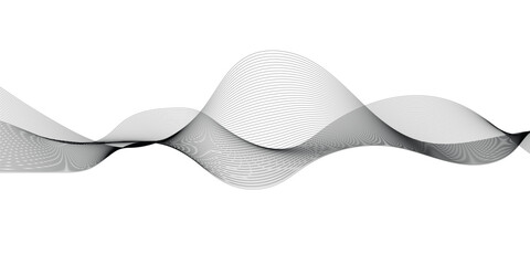 Poster - abstract wavy grey stream element for design on transparent background isolated. wavy white and grey
