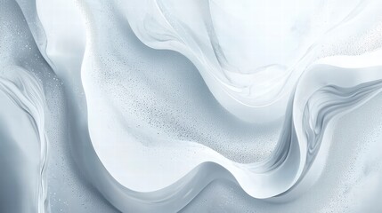 Poster - abstract flowing fabric: serene and ethereal, an abstract composition of flowing fabric creates a se