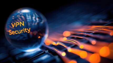 Poster - A close-up image featuring a transparent sphere with 
