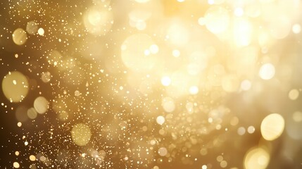 Poster - golden glow: shimmering particles and luminous orbs create a mesmerizing display of warmth and radia
