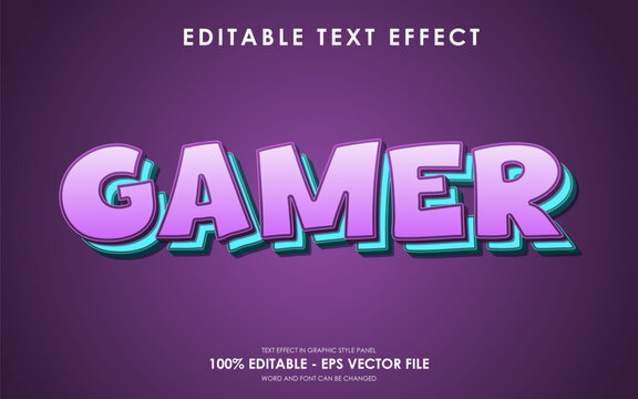 Editable Gamer 3D Text Effect