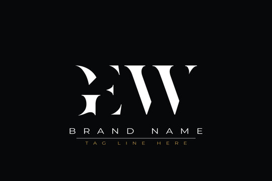 GEW abstract letter logo design. This logo is designed by three abstract letters.