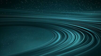 captivating view of luminous rings encircling an unseen celestial body, creating an image of cosmic 