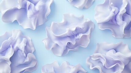 Poster - delicate floral arrangement: a top-down perspective of an ethereal display of pastel-colored petals,