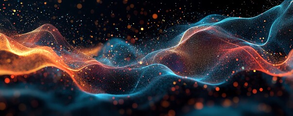 Leinwandbilder - A digital representation of interconnected user profiles, with vibrant lines of data flowing between them, symbolizing the seamless flow of information in a networked system