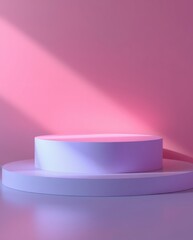 Aufkleber - a minimalist pink product display podium, perfect for showcasing products or designs