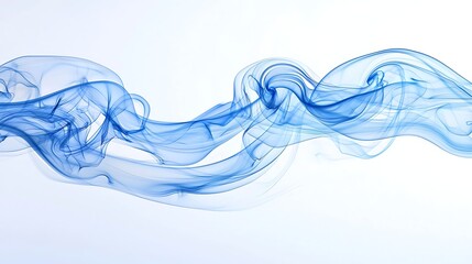 Poster - Abstract Blue Smoke Flowing