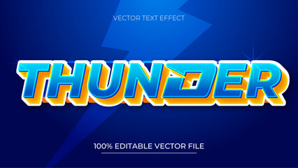 Poster - Editable text effect Thunder comic style 3d text effect