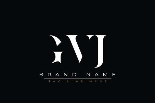 GVJ abstract letter logo design. This logo is designed by three abstract letters.