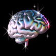© whiteliststudio - 3d metallic icon of a sparkly brain