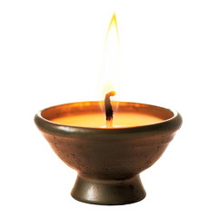 Aufkleber - traditional oil lamp with bright flame, symbolizing warmth and light. This decorative piece is often used in celebrations and rituals, creating serene atmosphere
