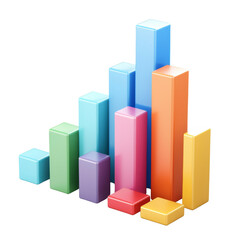 Leinwandbilder - Colorful bar graph representing data visualization with various heights