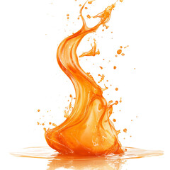 Leinwandbilder - vibrant splash of orange liquid creates dynamic shapes and droplets, evoking energy and movement. vivid color and fluid motion capture attention and inspire creativity