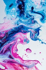 Poster - Vertical Abstract splash of colorful paint on white background.