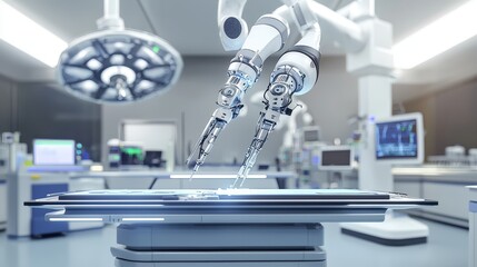 Poster - Advanced Surgical Robots Performing Operation in Modern Hospital Setting