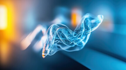 Poster - Dynamic light wave patterns abstract environment digital art futuristic concept close-up view energy visualization